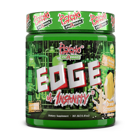 Psycho Pharma Edge of Insanity Pre Workout Orange Screamsicle - 25 Servings