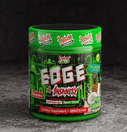 Psycho Pharma Edge of Insanity Pre Workout  Pina Colada - 25 Servings