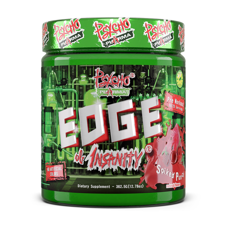 Psycho Pharma Edge of Insanity Pre Workout Spiked Punch - 25 Servings