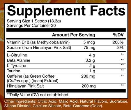 RAW CBUM Essential Pre-Workout Orange - 30 Servings