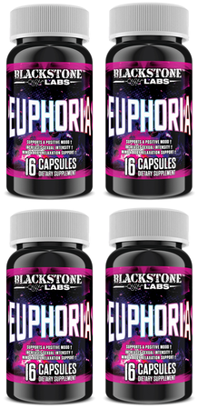 Blackstone Labs Euphoria - 64 Capsules (4 x 16 Cap Bottles)  4 PACK