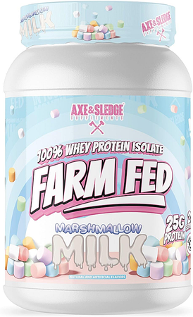 Axe & Sledge Farm Fed Whey Isolate Protein Marshmallow Milk - 25 Servings