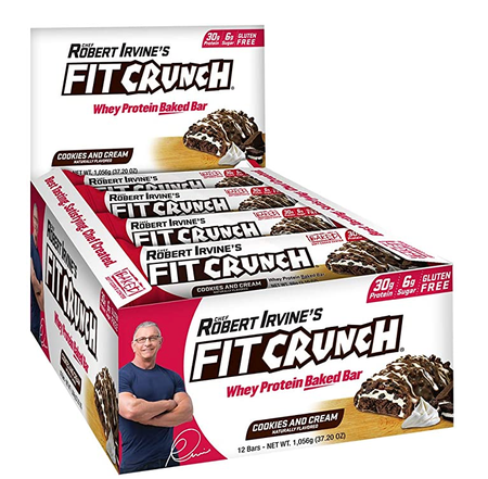 Fit Crunch Bars Cookies and Cream - 12 Bars