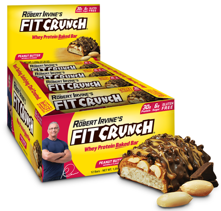 Chef Robert Irvine's Fit Crunch Bars Peanut Butter - 12 Bars