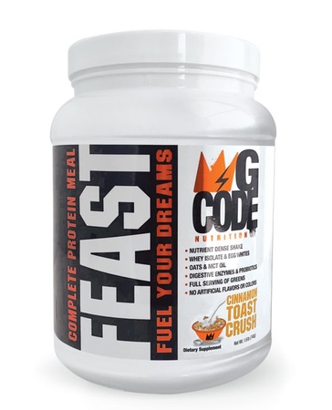 GCode Nutrition FEAST Complete Protein Meal - Cinnamon Toast Crush - 20 Servings
