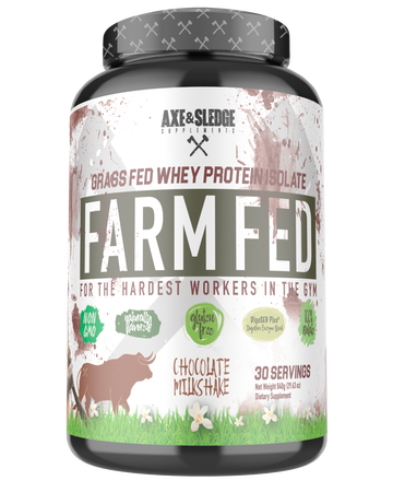 Axe & Sledge Farm Fed Protein  Grass-fed Whey Protein Isolate  Chocolate - 30 Servings
