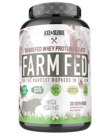 Axe & Sledge Farm Fed Protein  Grass-fed Whey Protein Isolate  Vanilla - 30 Servings