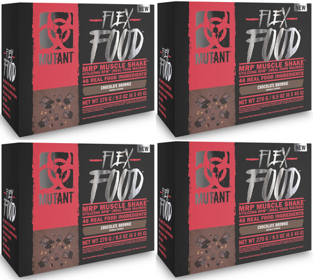 Mutant Flex Food  Real Food MRP  Chocolate Brownie - 24 Packets (4 x 6 Pack boxes)