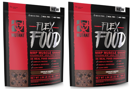 Mutant Flex Food  Real Food MRP  Chocolate Brownie - 40 Servings (2 x 20 Servs) TWINPACK