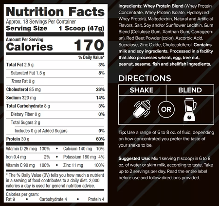 Six Star 100% Whey Protein  Kelloggs-Froot Loops - 3.6 Lb/36 Servings  (2 x 1.81 Lb Btls)  TWINPACK