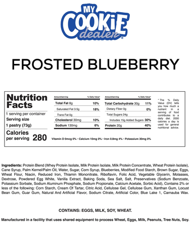 My Cookie Dealer Protein Pastry 20g Frosted Blueberry - 12 Pack