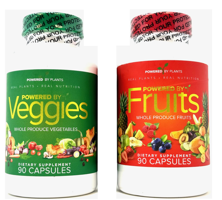 Powered by Plants Fruits & Veggies - 2 x 90 Capsule Bottles - 1 Month Supply