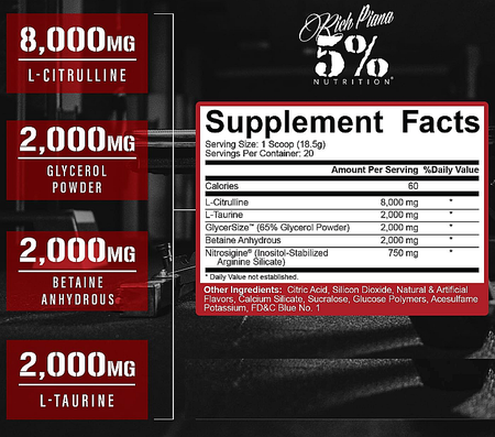 5% Nutrition Full AF  Blue Raspberry - 20 Servings