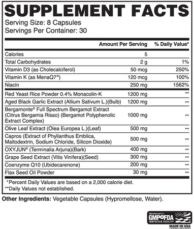 Apollon Nutrition Full of Heart - Premium Cardiovascular Support - 240 Capsules