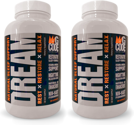 GCode Nutrition Dream Natural Sleep Support - 2 x 120 Capsule Bottles TWINPACK