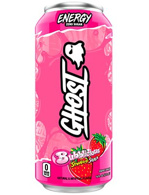 Ghost Energy Drink  Bubblicious Strawberry Splash - 12 Cans