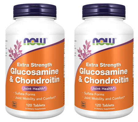 Now Foods Glucosamine & Chondroitin Extra Strength - 240 Tab (2 x 120 Tab)
