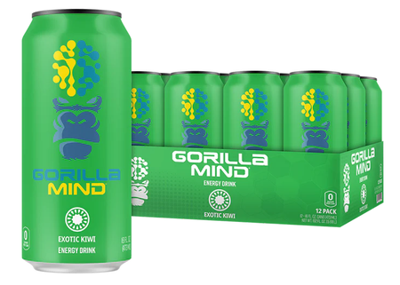 Gorilla Mind Energy Drink  Exotic Kiwi - 12 x 16oz cans