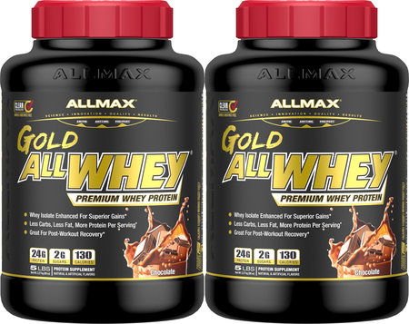 AllMax Nutrition AllWhey Gold Chocolate - 10 Lb (2 x 5 Lb)  TWINPACK