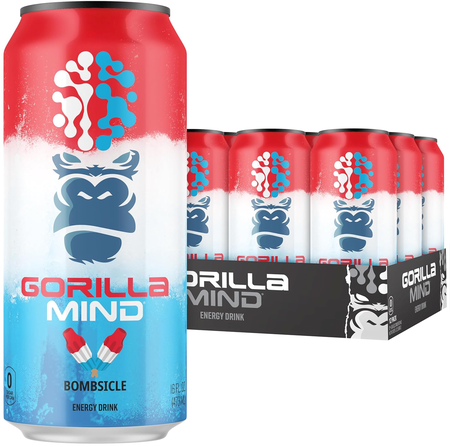 Gorilla Mind Energy Drink  Bombsicle - 12 x 16oz cans
