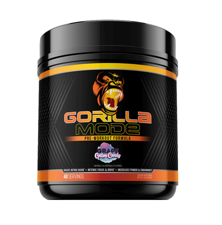 Gorilla Mind Gorilla Mode Pre-Workout  Cotton Candy Grape - 40 Servings