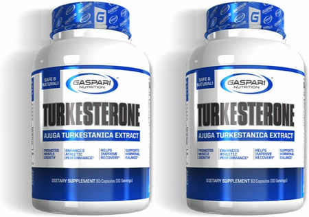 Gaspari Nutrition Turkesterone - 2 x 60 Capsule Bottles TWINPACK