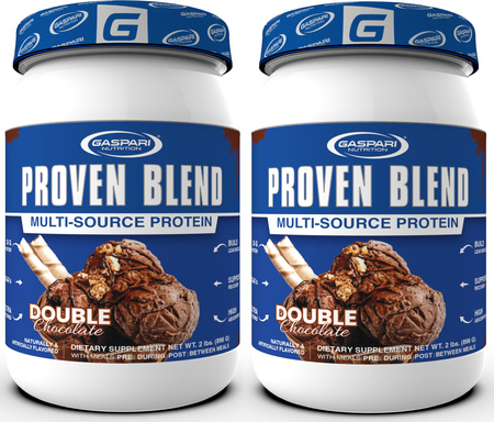 Gaspari Nutrition Proven Blend Protein Chocolate - 4 Lb (2 x 2 Lb Btls)  TWINPACK