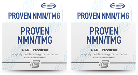 Gaspari Proven NMN+TMG - 2 x 60 Capsule Bottles TWINPACK