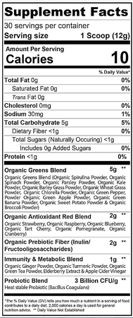 Gaspari Nutrition Greens & Reds Natural Fruity - 30 Servings