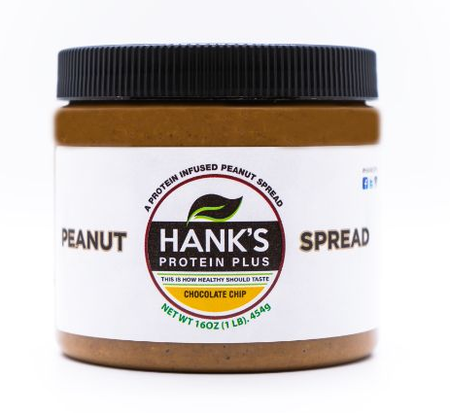 Hank’s Protein Plus Peanut Spread  Chocolate Chip - 15.5 oz