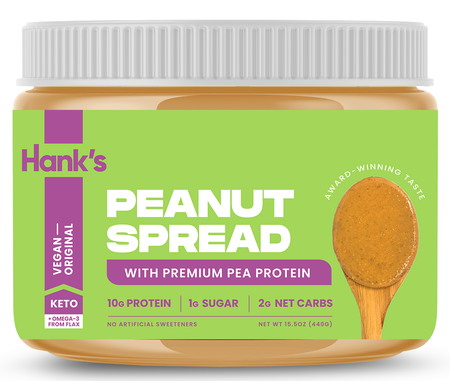 Hank’s Protein Plus Peanut Spread  Vegan Original - 15.5 oz