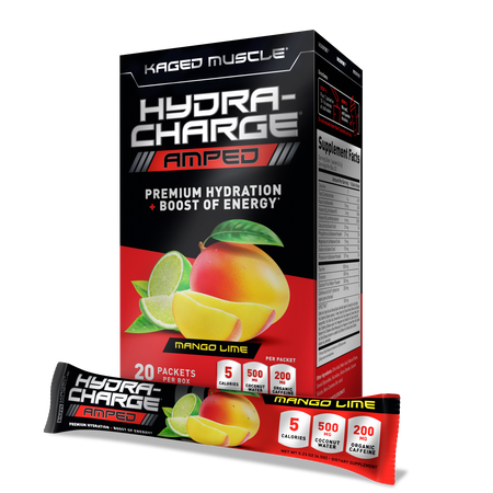 Kaged Muscle Hydra-Charge Amped  Mango Lime - 20 Packs