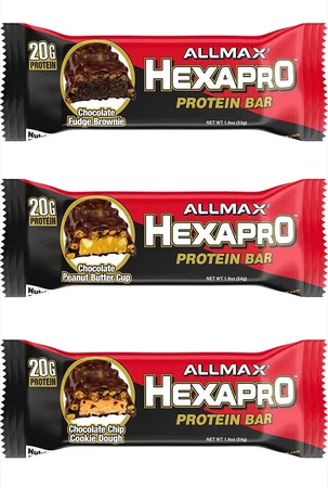 AllMax Hexapro Protein Bars  Variety Pack - 12 Bars (4 each flavor)