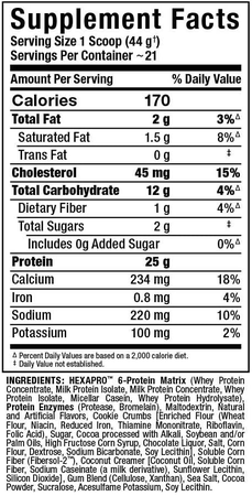 -AllMax Nutrition HexaPro Blend of 6 Sustained-Release Proteins  Cookies & Cream - 6 Lb (3 x 2 Lb Btls) 3 PACK