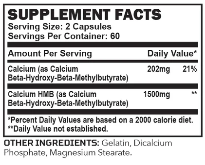 Hi Tech Pharmaceuticals HMB  - 120 Capsules