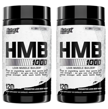 Nutrex HMB 1000 - 240 Cap/120 Servings (2 x 60 Serving Bottles)  TWINPACK