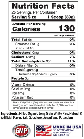 Apollon Nutrition Hot Rice Gourmet Cereal Alpine Vanilla - 50 Servings (2 x 25 Serving Btls) TWINPACK