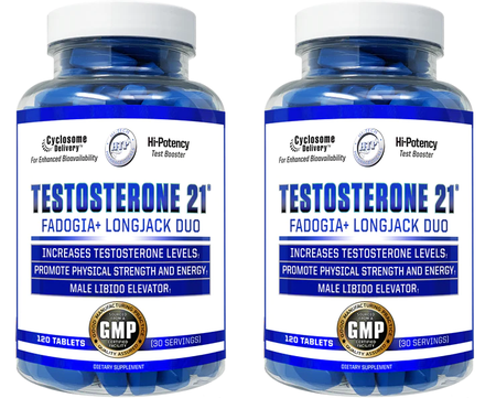 Hi Tech Pharmaceuticals Testosterone 21 - 2 x 120 Tablets TWINPACK