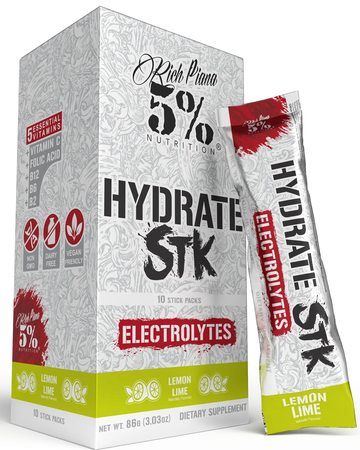 5% Nutrition Hydrate Stk Electrolytes  Lemon Lime - 10 Stick Packs