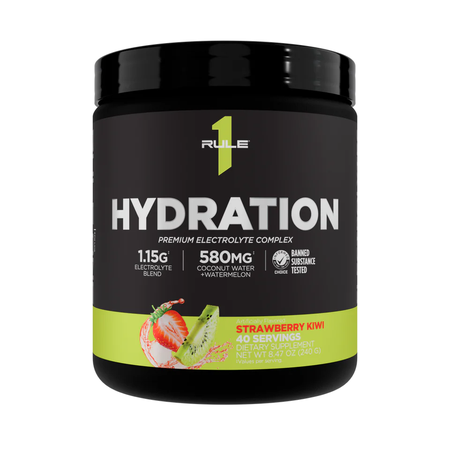 Rule 1 Hydration - Premium Electrolyte Complex  Strawberry Kiwi - 40 Servings