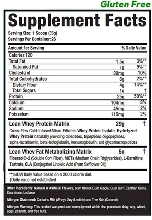 Musclesport Lean Whey Iso Hydro Protein  Vanilla Ice Cream - 26 Servings