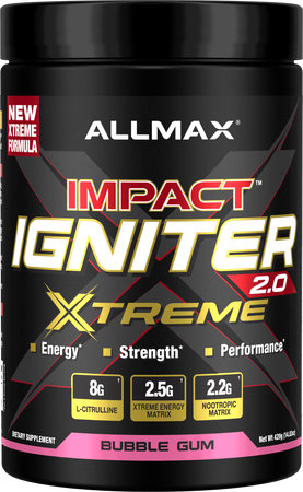 AllMax Impact Igniter Xtreme 2.0  Bubble Gum - 30 Servings