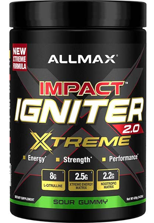 AllMax Impact Igniter Xtreme 2.0  Sour Gummy - 30 Servings