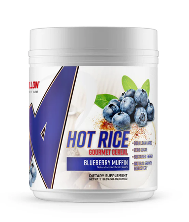 Apollon Nutrition Hot Rice Gourmet Cereal  Blueberry Muffin - 25 Servings