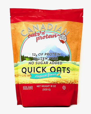 Canadian Oats n' Protein Quick Oats Bag  Original - 10 Servings (500 grams)