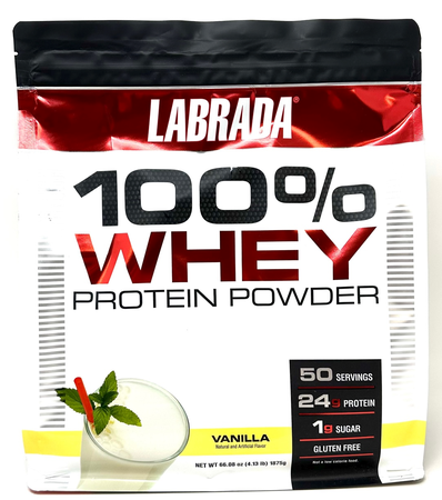 Labrada 100% Whey Protein  Vanilla - 4.13 Lb (50 Servings)