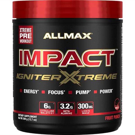 AllMax Nutrition Impact Igniter Xtreme  Fruit Punch - 40 Servings