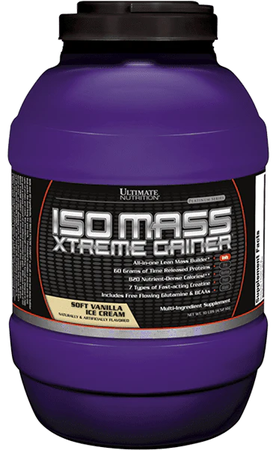 Ultimate Nutrition Iso Mass Xtreme Gainer Vanilla - 10.11 Lb