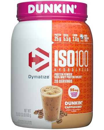 Dymatize ISO 100 Whey Protein Isolate   Dunkin Mocha Latte - 20 Servings
