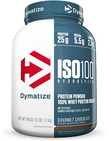 Dymatize ISO 100 Whey Protein Isolate  Gourmet Chocolate - 3 Lb